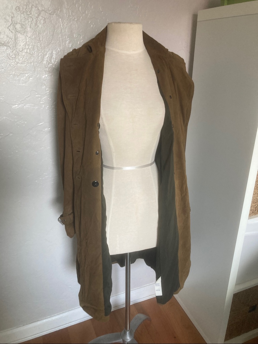 Rebecca Minkoff ‘Amis’ Double-Breasted Suede Trench Coat (XXS) - Picture 7 of 10